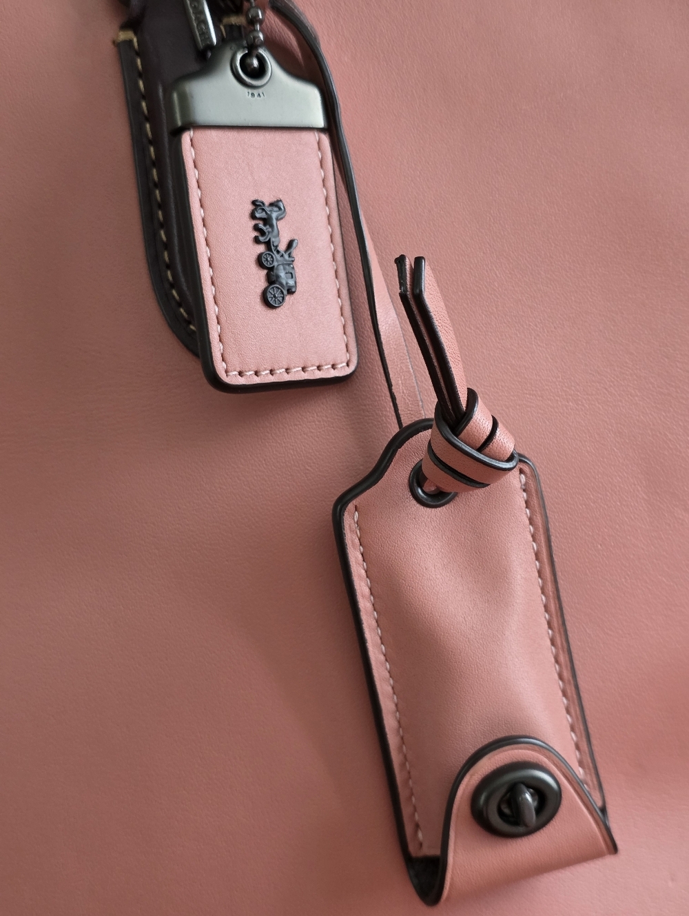 Coach 1941 59983 Dakota Satchel Whipstitch Pink Melon Leather Bag - Picture 3 of 16